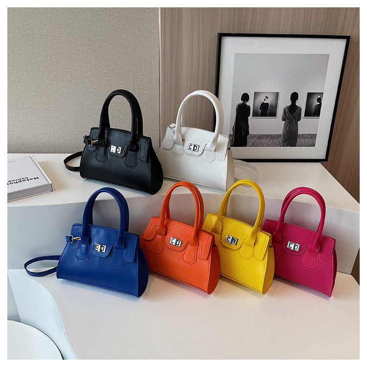 Bag Handbag Solid Color Simple Shoulder Messenger Bag Ladies Bag 37