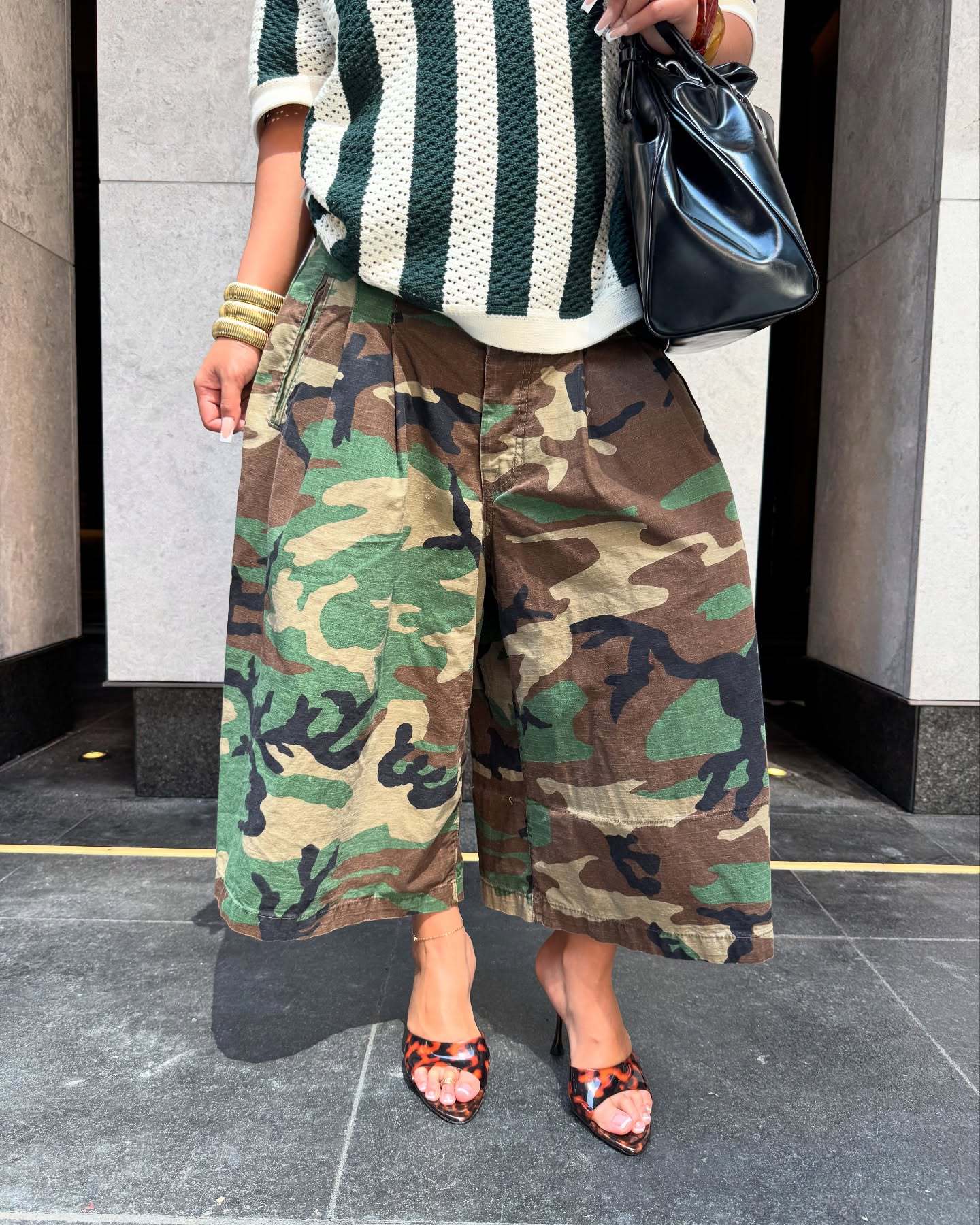 Women's Street Trendy Fashion Casual Camouflage Cargo Style Loose Wide-Leg Pants 7