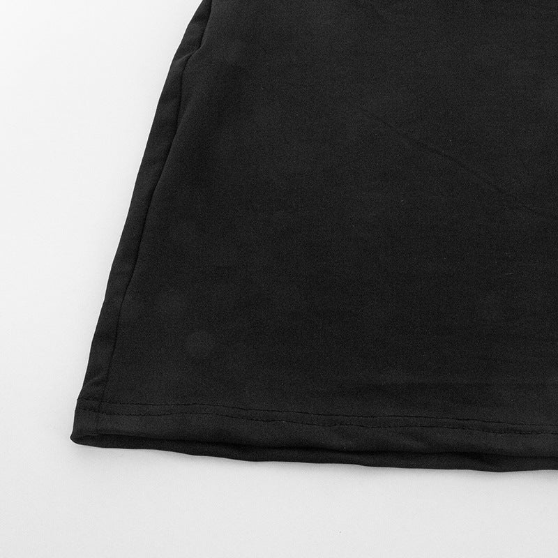 Solid Color Long-Sleeved Sexy Mesh Patchwork Feather Bodycon Short Slim Dress 13