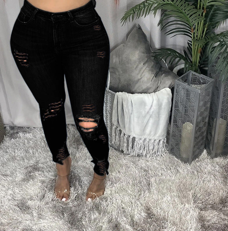 High Waist Stretch Slim Tight Denim Pants