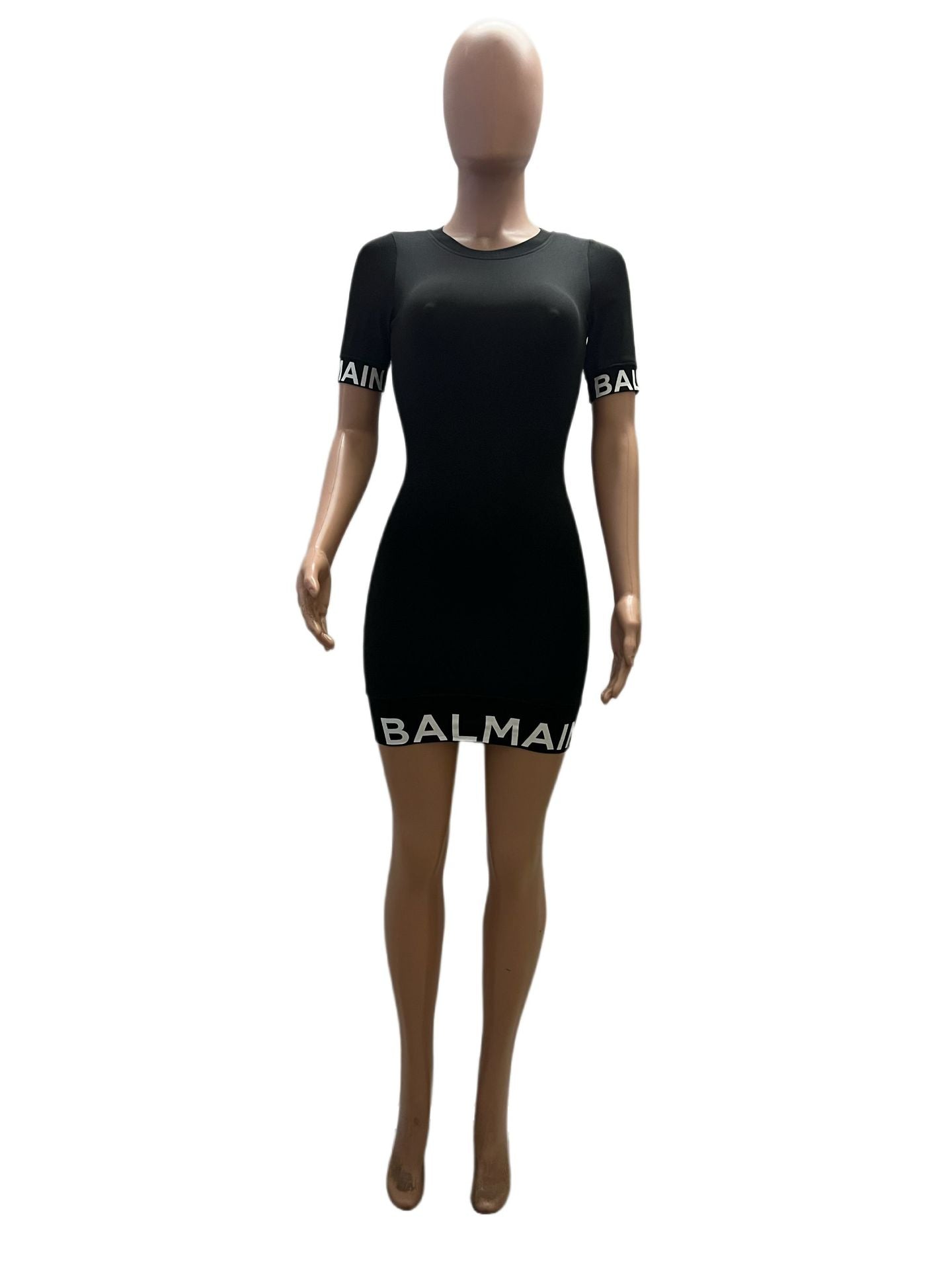 Women Printed Short Sleeve Bodycon Dress 8