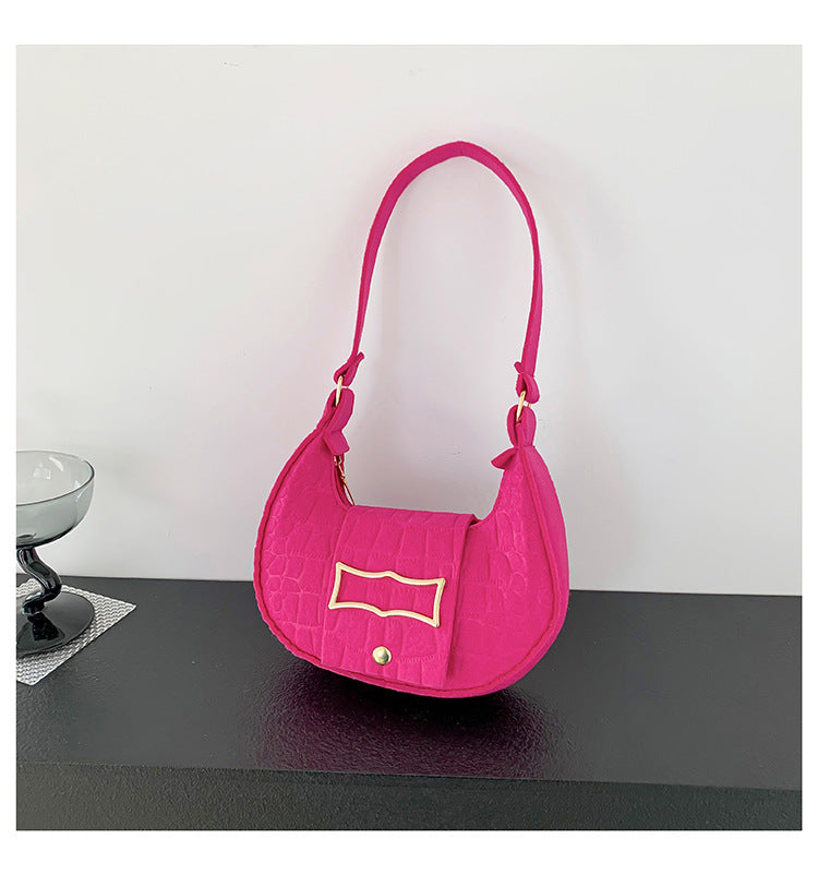 Women Trendy Saddle Bag Felt Bag 18