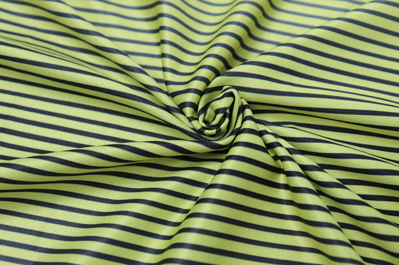 Women striped printed dress suspender style printed v-neck Bodycon 14