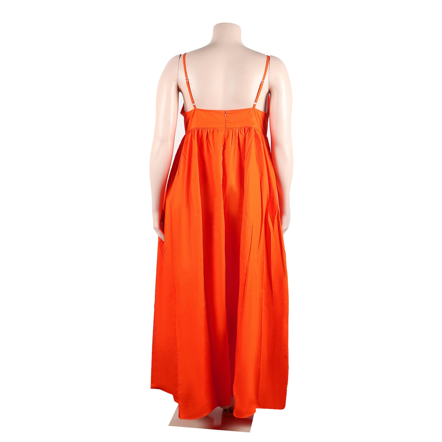 Sexy Solid Color Straps Backless Swing Dress Nightclub Maxi Dress 14