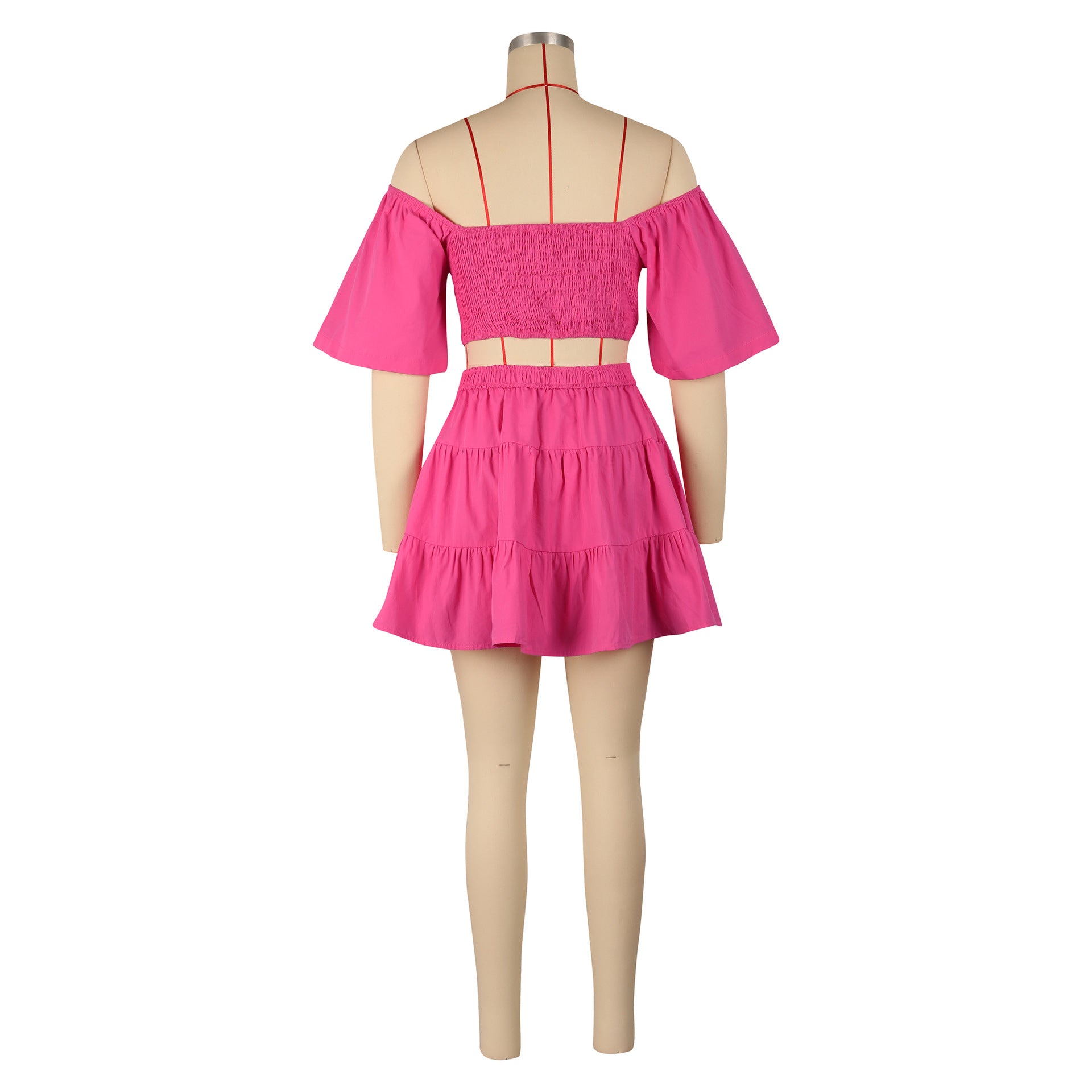 Women's Summer Off Shoulder Ruffles Casual Dress 16