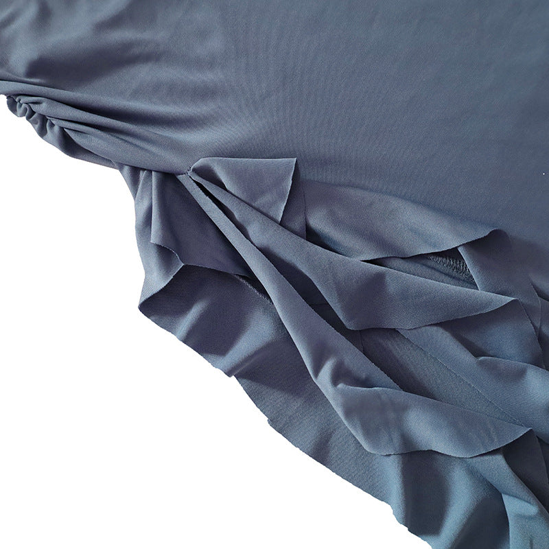 Women Summer Sleeveless Crop Top and Skirt Ruffles Skirt Two-Piece Set 40