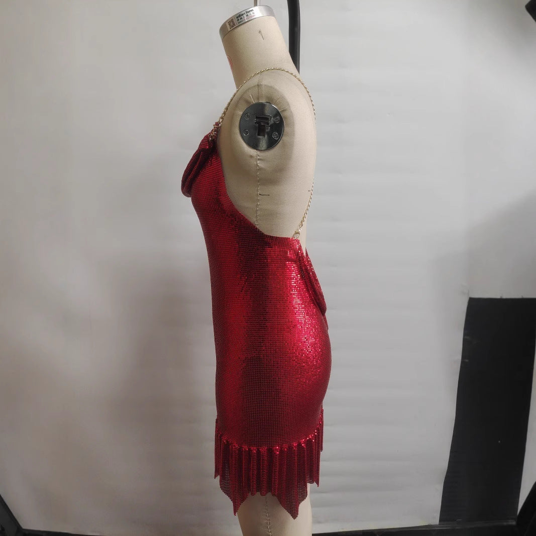 Sexy Fashion Metal Sequin Bodycon Dress 7