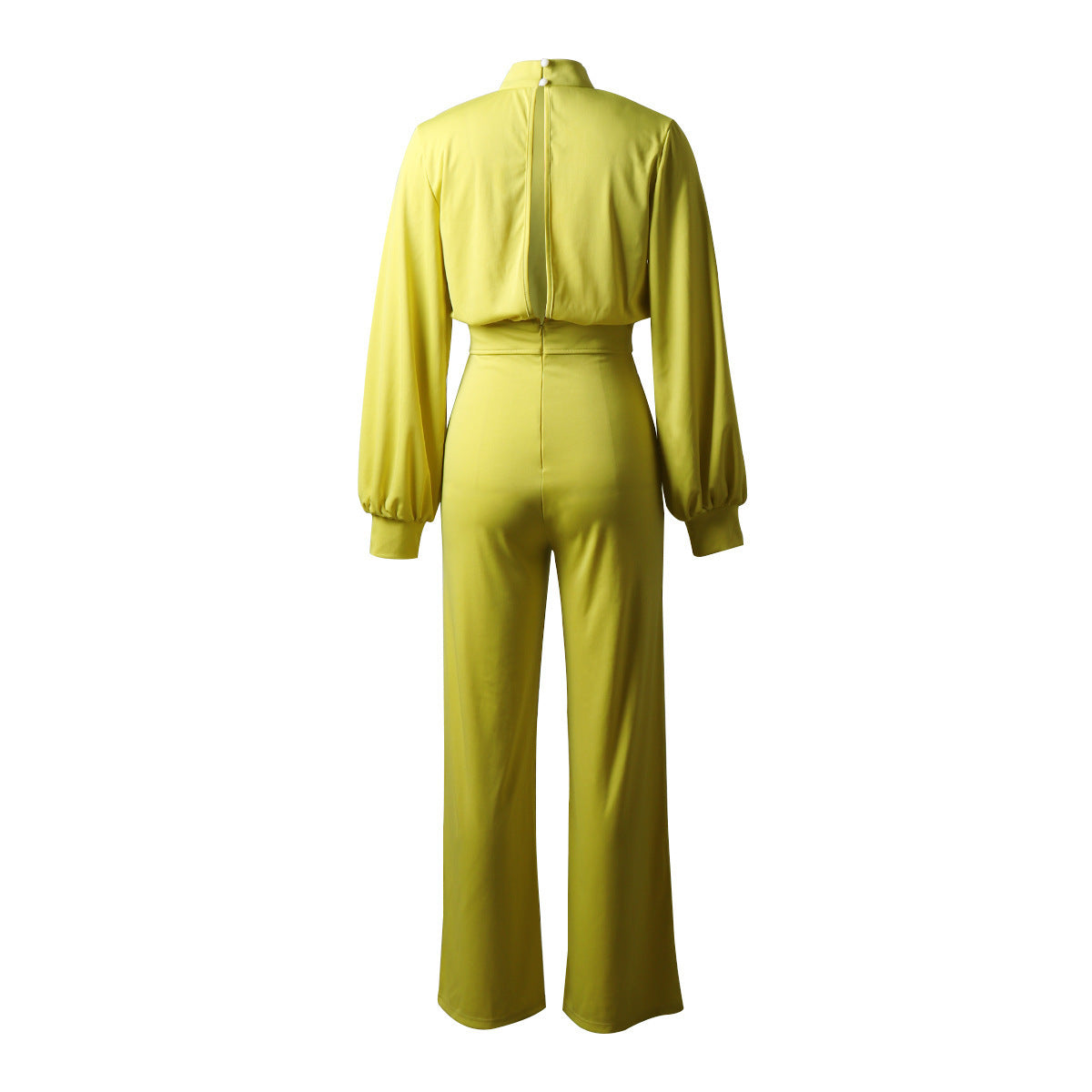Spring And Winter Long Sleeve Stand Collar Fashion Casual Wide Leg Jumpsuit 13