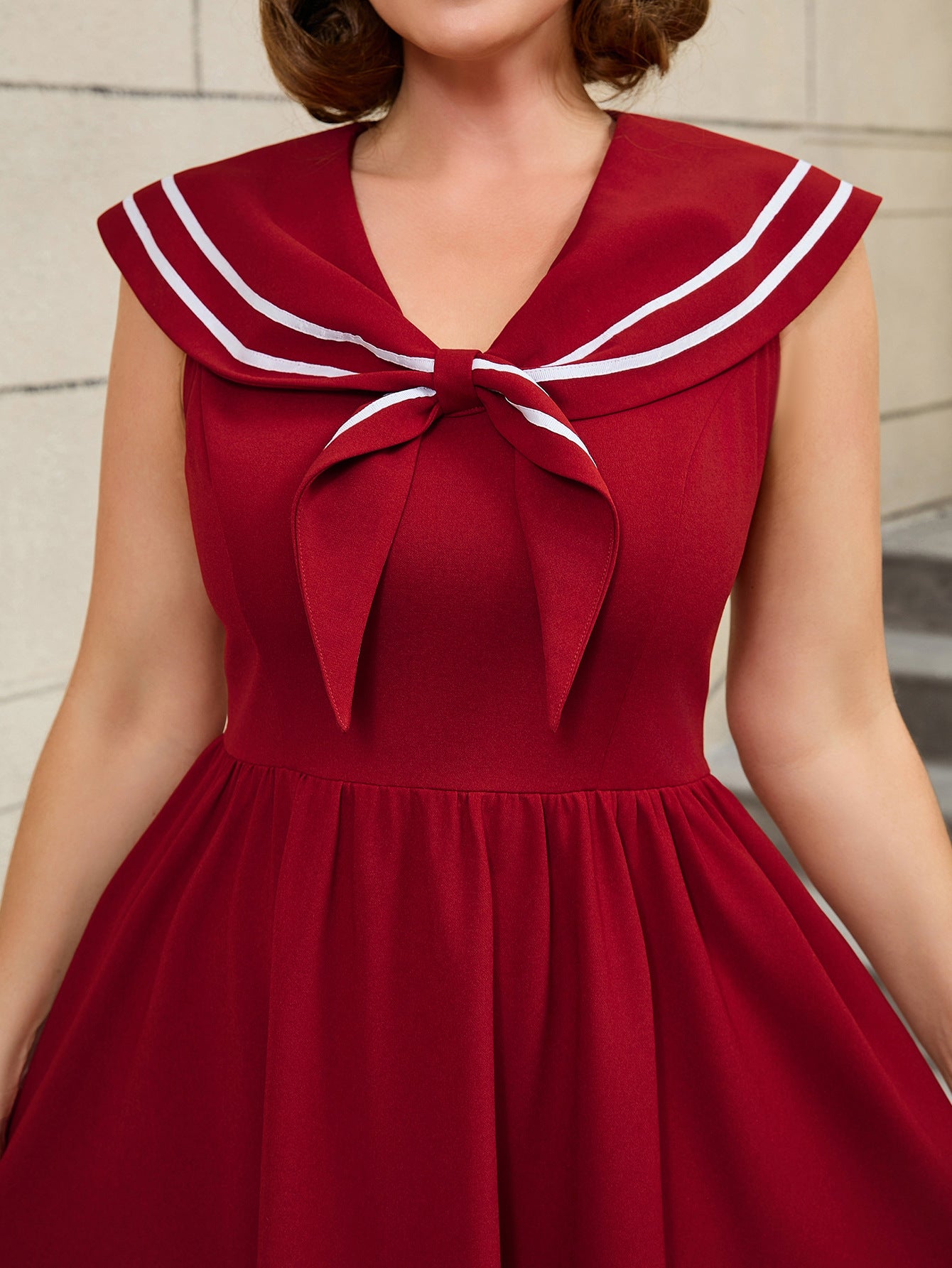 Plus Size Sleeveless Chic Elegant Formal Party A-Line Dress 9