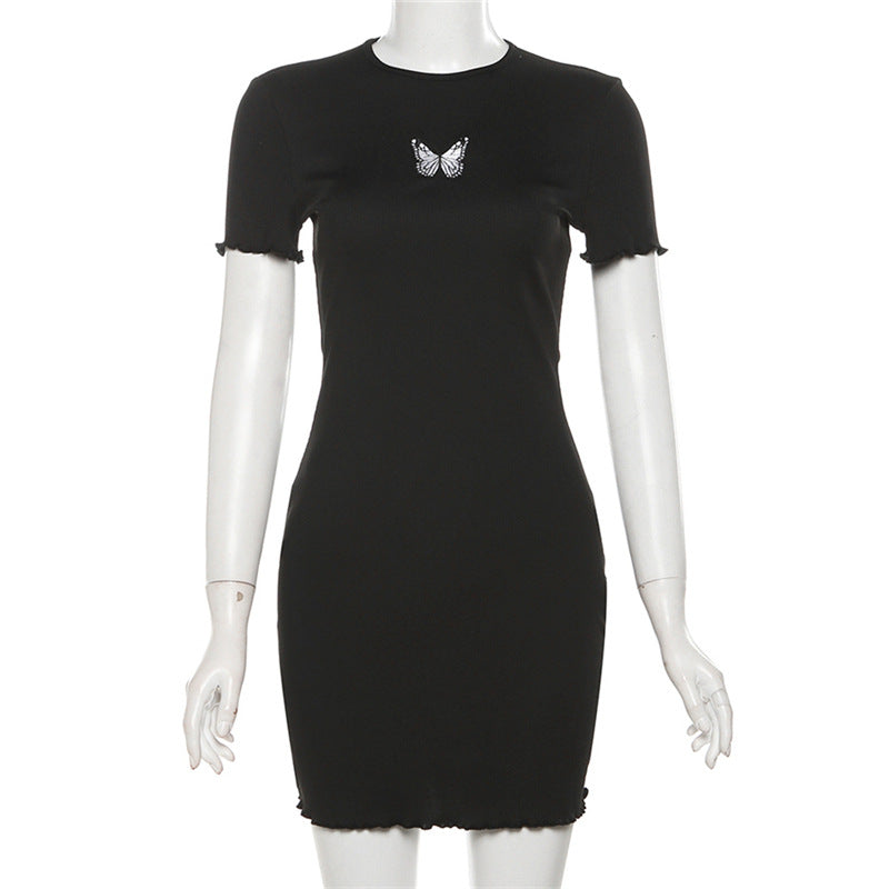 Women Butterfly Embroidered Sexy Bodycon Dress 7