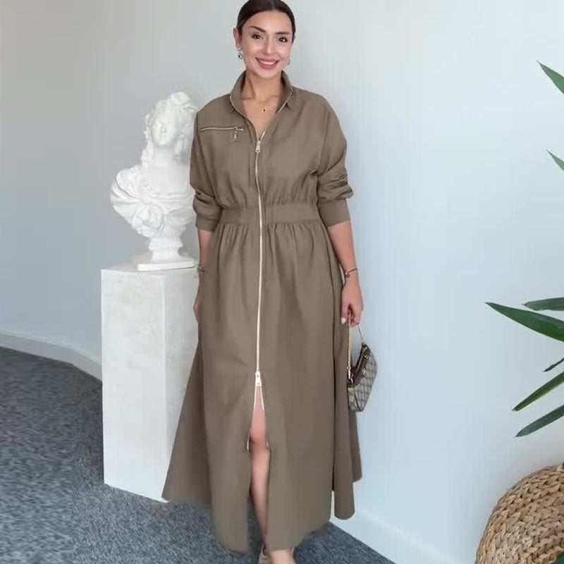 Autumn Women's Fashion Slim Waist Long-Sleeved Dress 7