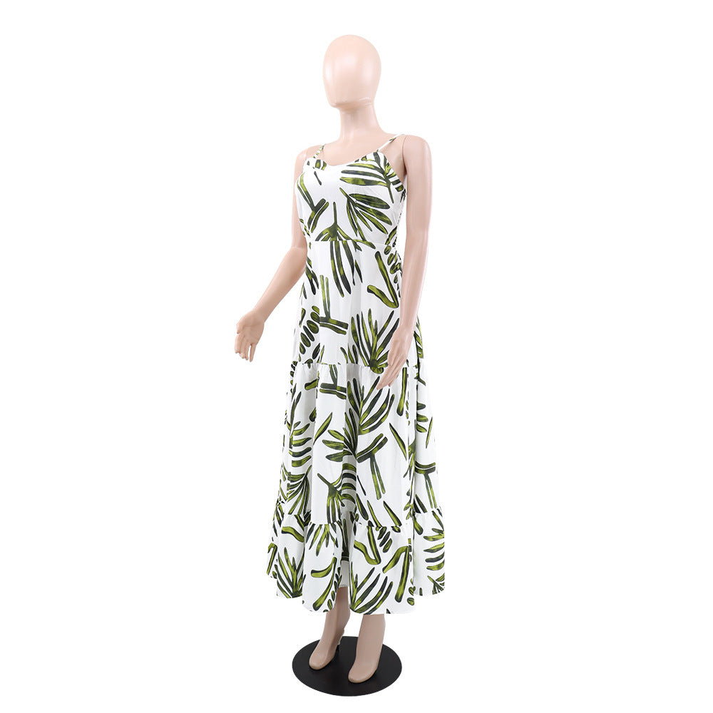 Summer Casual Print Strap Dress for Women 6