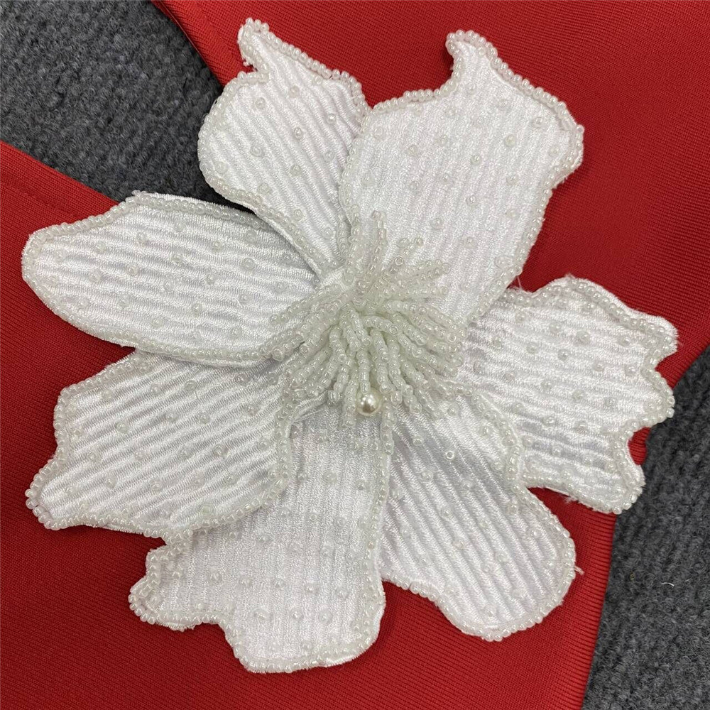 Spring & Summer Fashion Sexy One-Shoulder Floral Bandage Dress 5