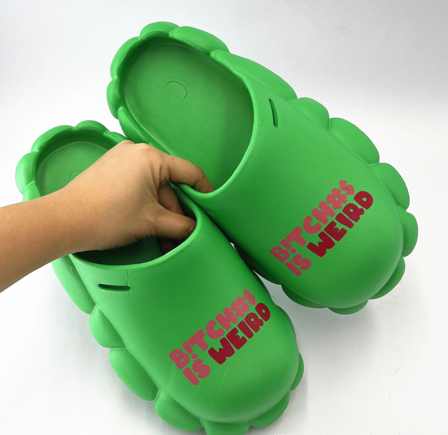 Spring and summer women's shoes Baotou sandals and slippers couple eva waterproof half slippers women Slippers 17