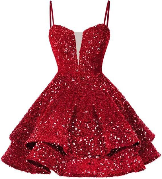 Women Sequined Strapless Sexy Prom Dress 8
