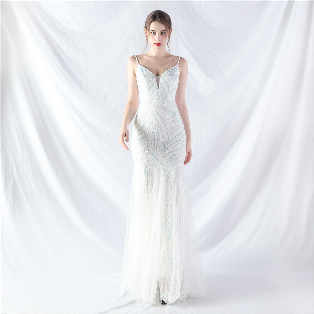 Plus Size Women 3xl4xl Sequins Plus Formal Party Maxi Evening Dress 9