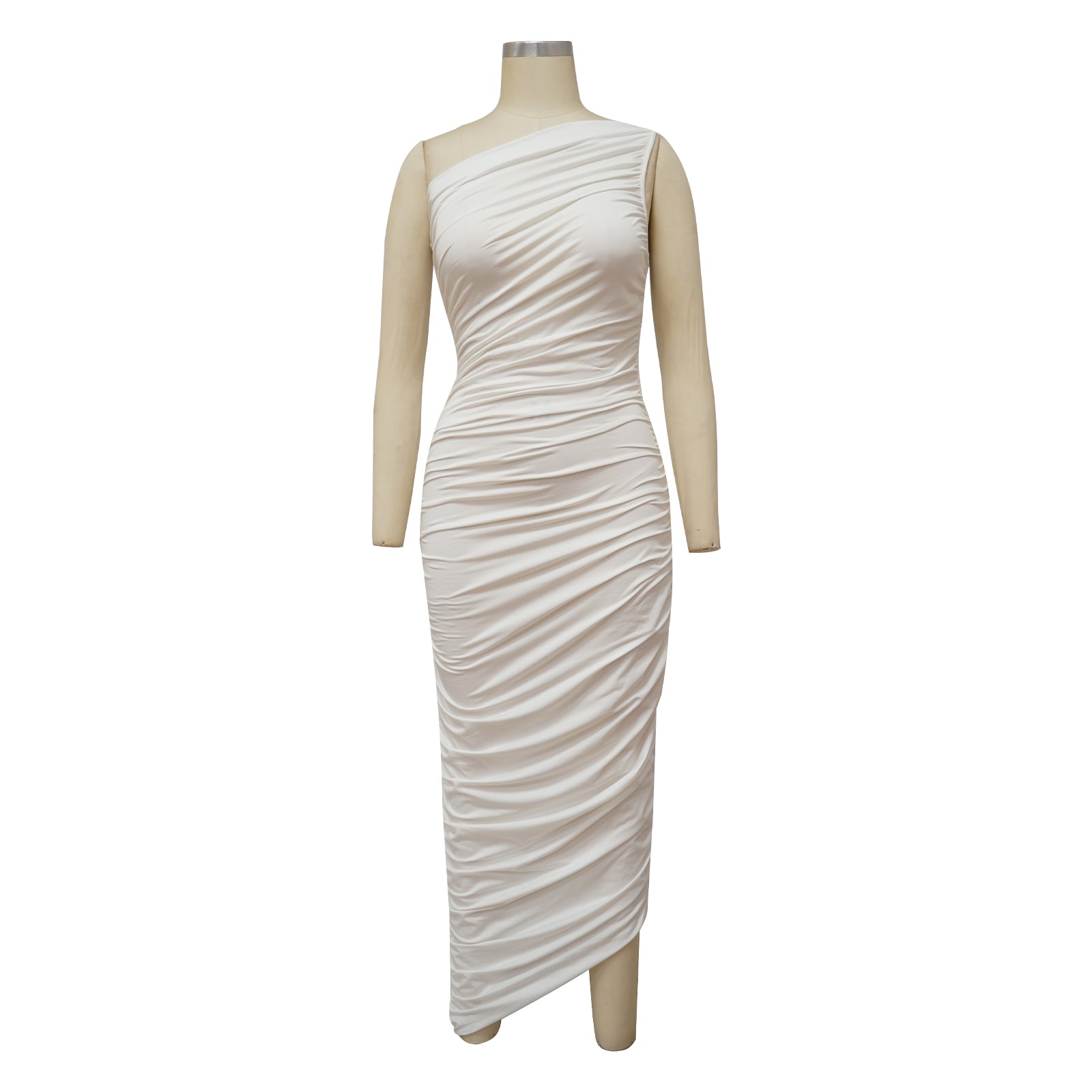 Casual sexy bodycon skirt Slash shoulder slim dress 15