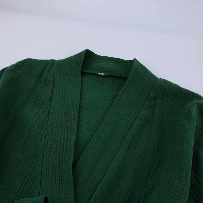 Spring Pajamas Sleepwear Long Sleeve Top Loose Trousers Ladies Solid Color Nightgown Home Absorbent Sweat Steaming Clothes Women 29