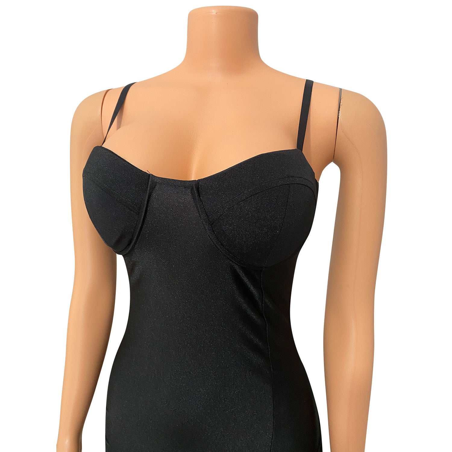 Women Sexy Suspender Slit Maxi Dress 20