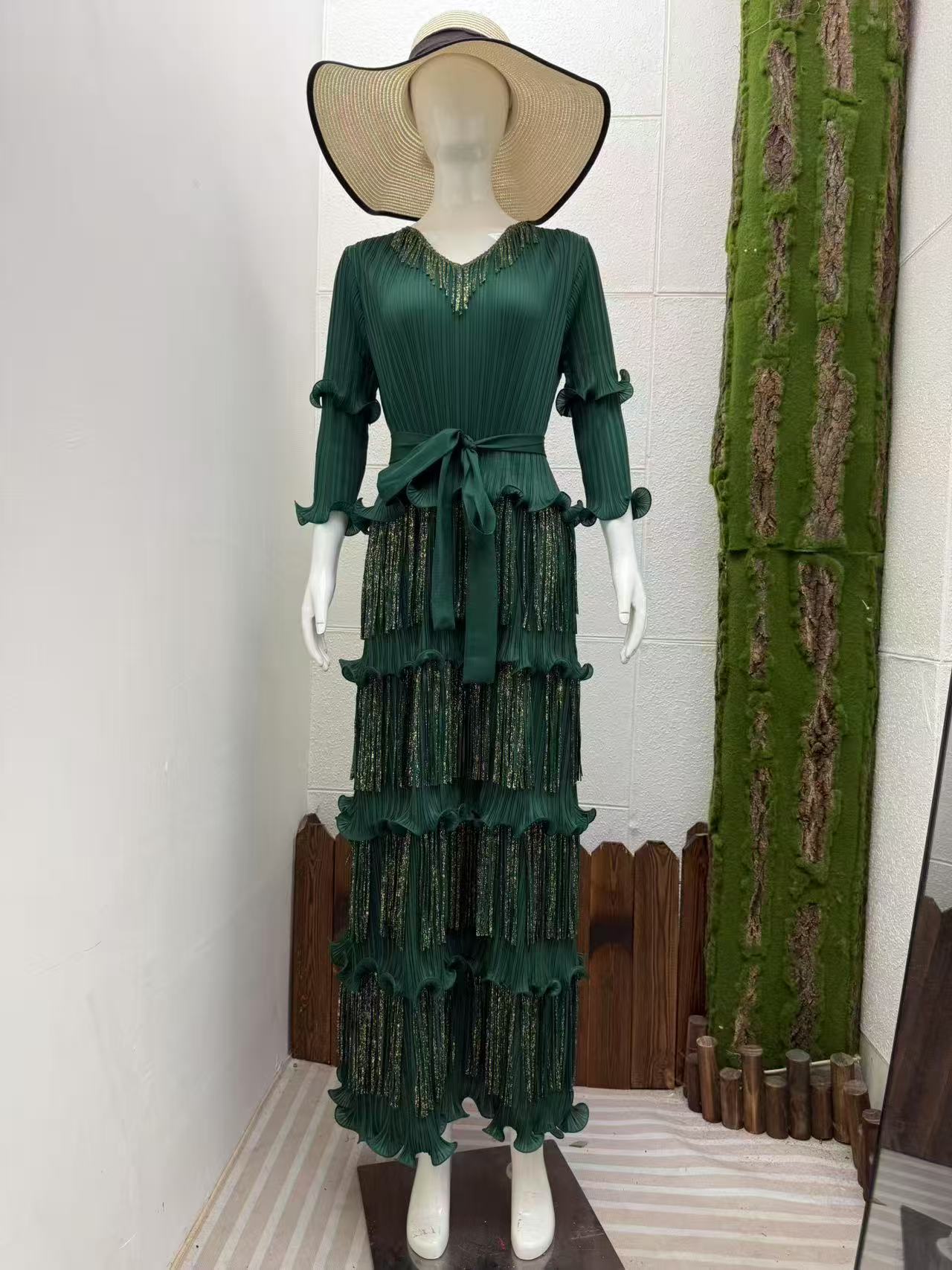 Ruffle Plus Size Fashion African Loose Chic Elegant Long Dress 22