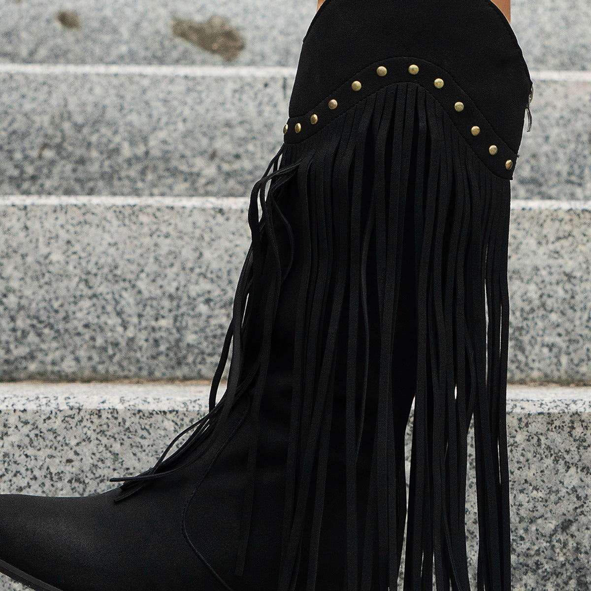 Women's Boots Autumn Winter Fringe Fashion Boots Sexy Long Boots 19