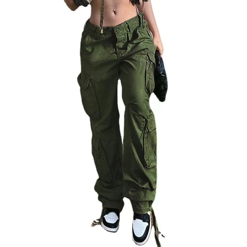 Women Street Hip Hop Low Cargo Pants 13
