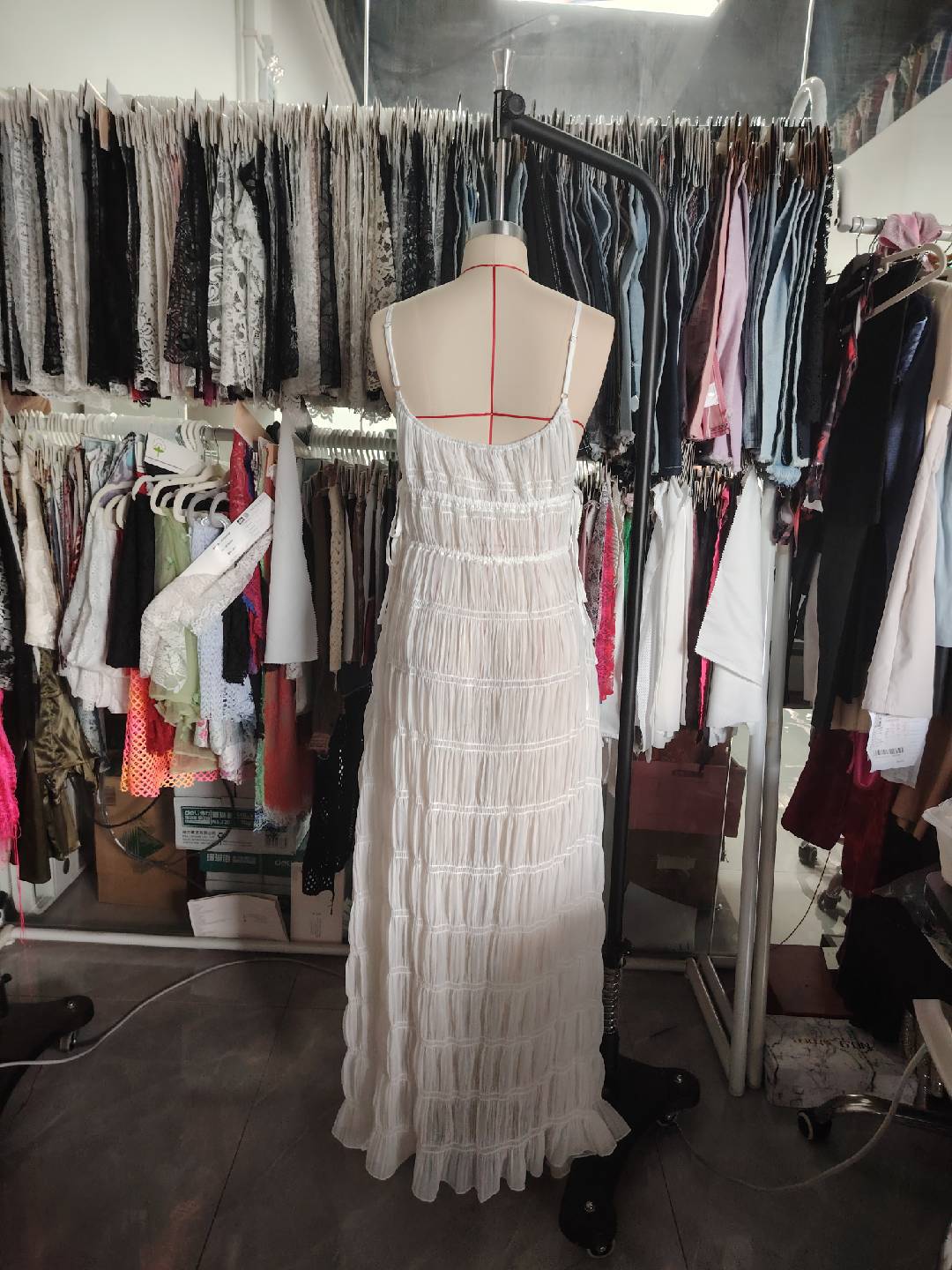 Women Summer Halter Neck Lace-Up Sexy Backless Lace Lace Strap Beach Cover-up 9