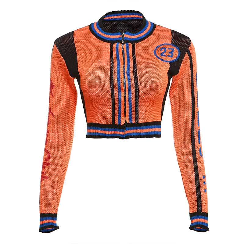 Women Letter Knitting Ribbed Top and Skirt two-piece set 14