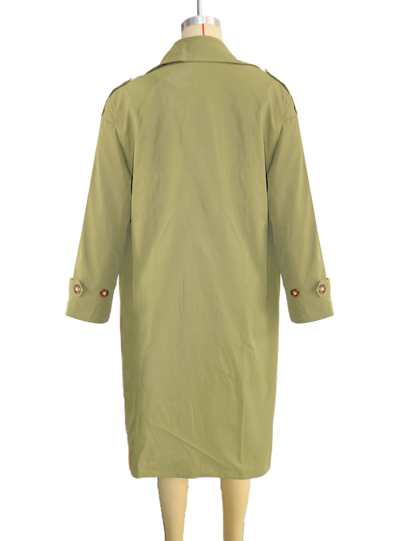 Women Oversized Trench Coat Maxi Turndown Collar Coat 10