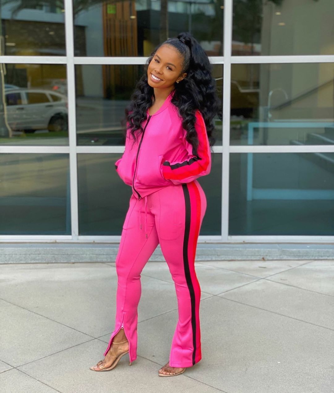 Casual Women's Fall/Winter Loose Print Sports Two-Piece Set 4