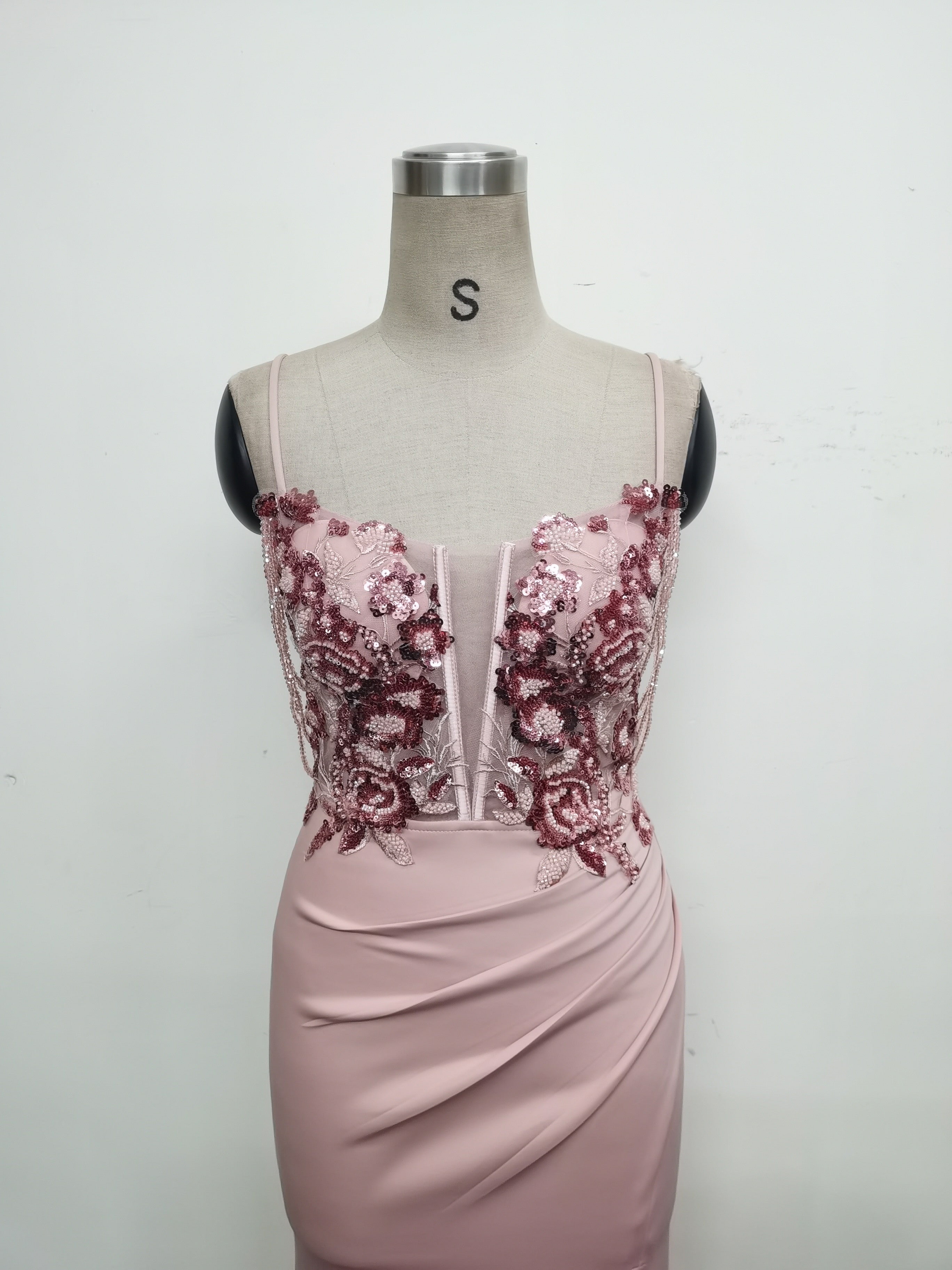 Women Fishbone Lace-Up Formal Formal Party Prom Strappy Sequin Evening Dress 35