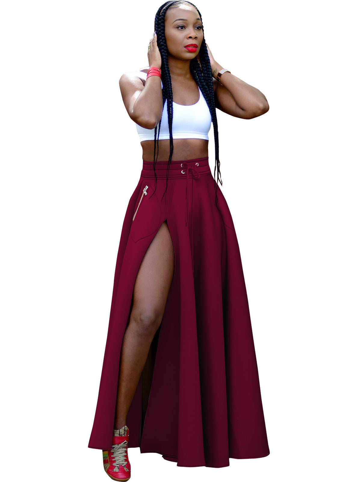 Women Style Slit Long Skirt 7