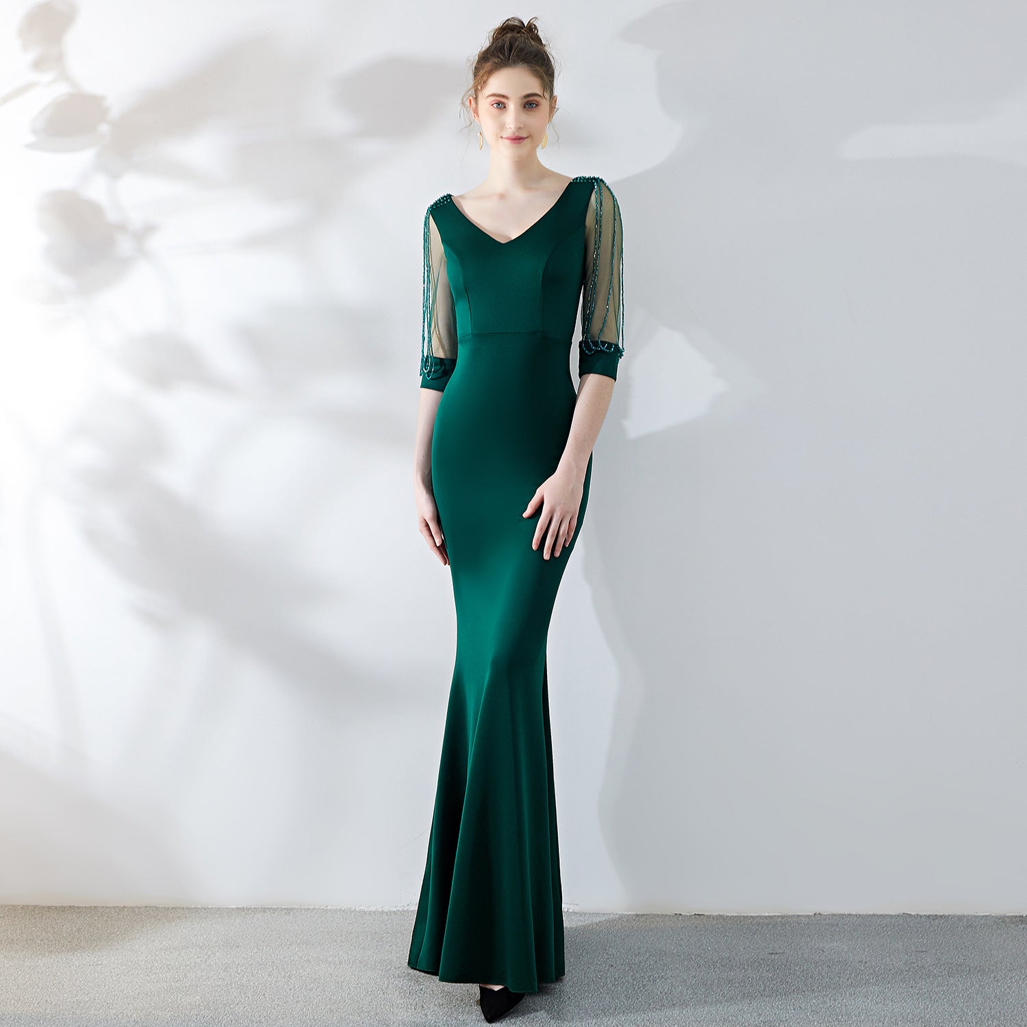 Bridal Toast Dress Fashion Formal Party Red Sexy Slim Mermaid Dress Wedding Evening Dress for Women 5