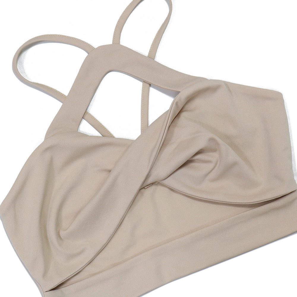 Women sexy suspender Top And hollow wide-leg pants two-piece set 15