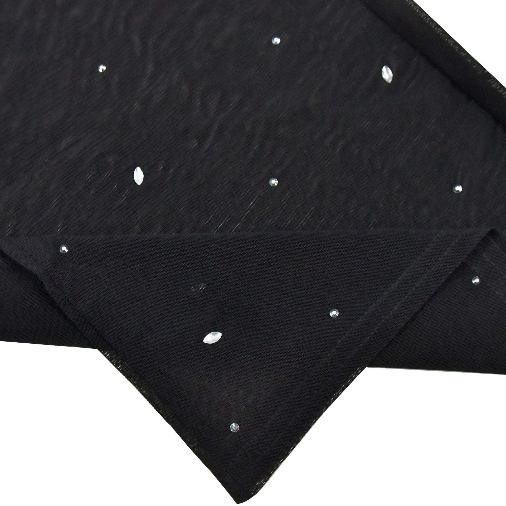 Fashionable Women's Solid Color Beaded Mesh Long-Sleeved Two-Piece Trousers Set 23