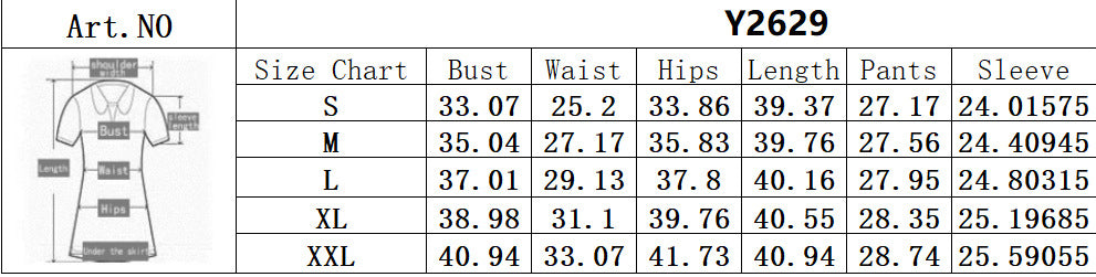 Women's Summer Print See-Through Mesh Tight Fitting Bodysuit Pants Two Piece Set 10