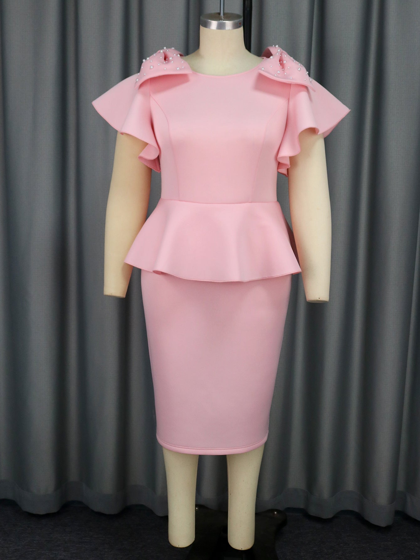 Women Bow Ruffle Formal Party Dress 3