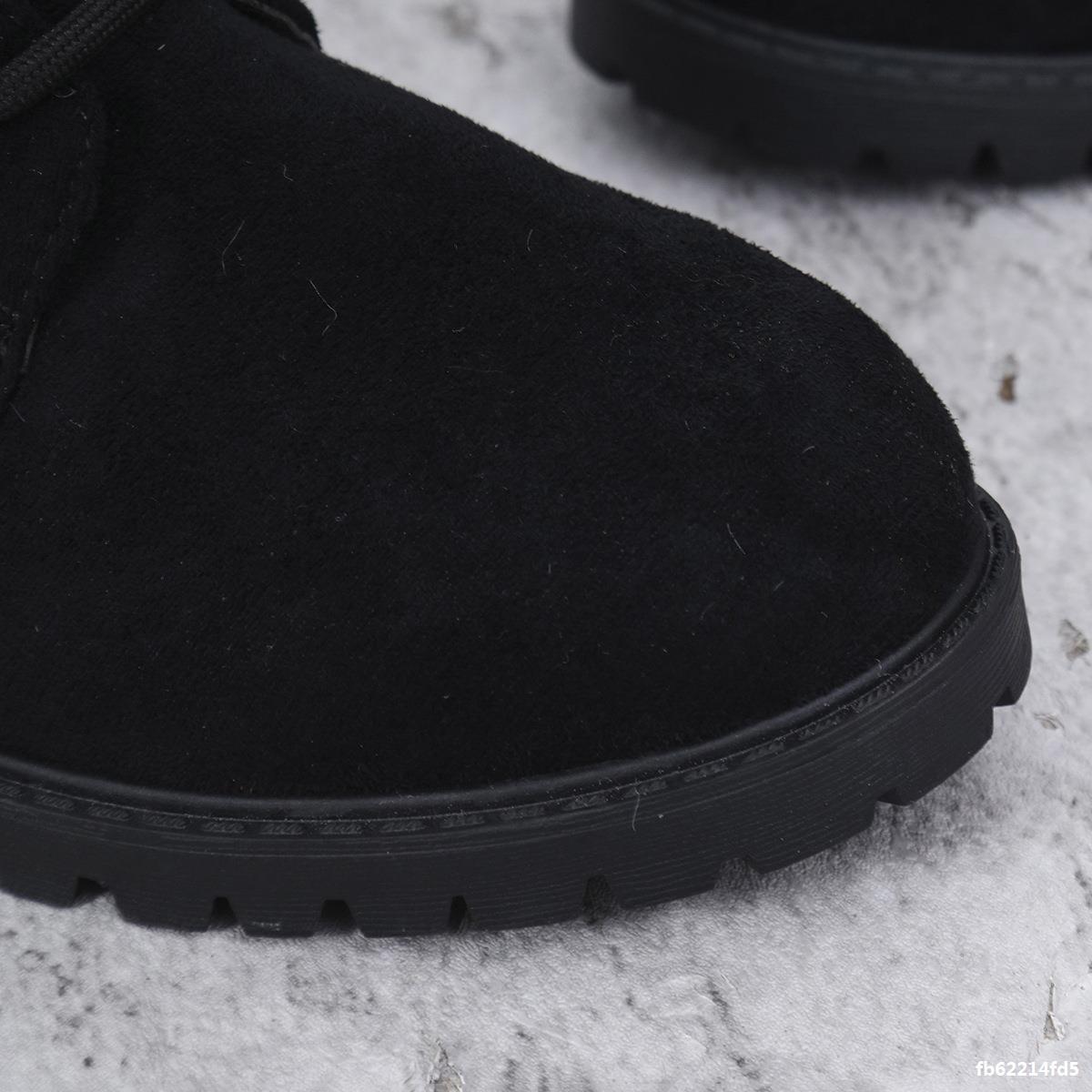 Winter Thick Sole Lace-Up Low Heel Decorated Martin Boots Women's Shoes 16