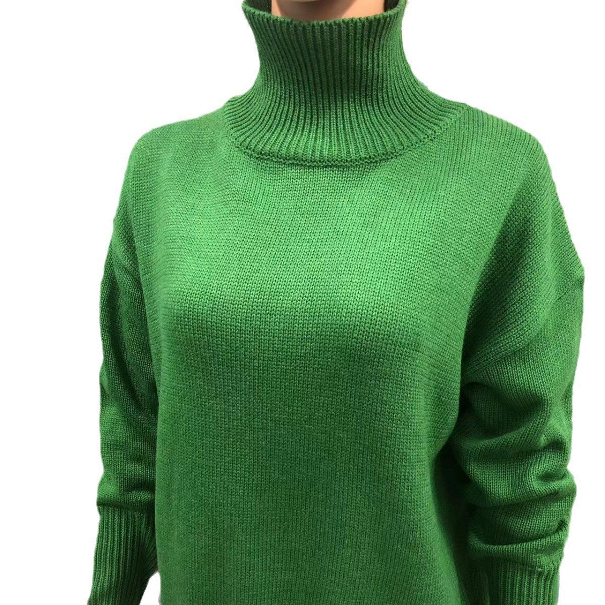 Women loose turtleneck sweater 10