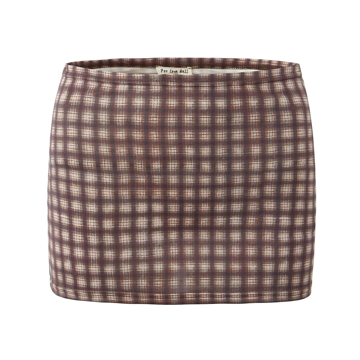 Cami Top and Low-Waist Bodycon Skirt Plaid Lace Patchwork Set 17