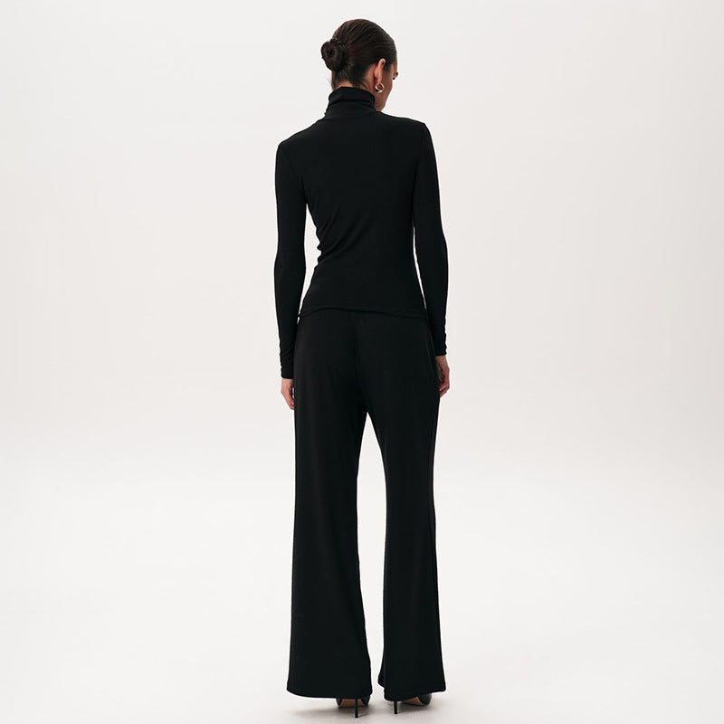 Women Fall/Winter Casual Turtleneck Long-Sleeved Top and Pants Two-Piece Set 27