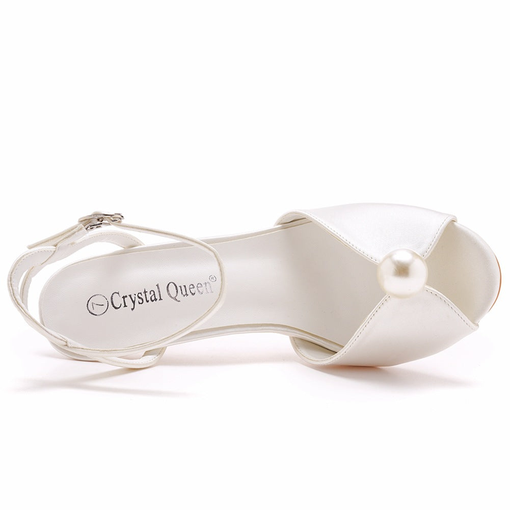 Women Peep-Toe Formal Party Wedding Dress Bridal Shoes High Heel Sandals 26