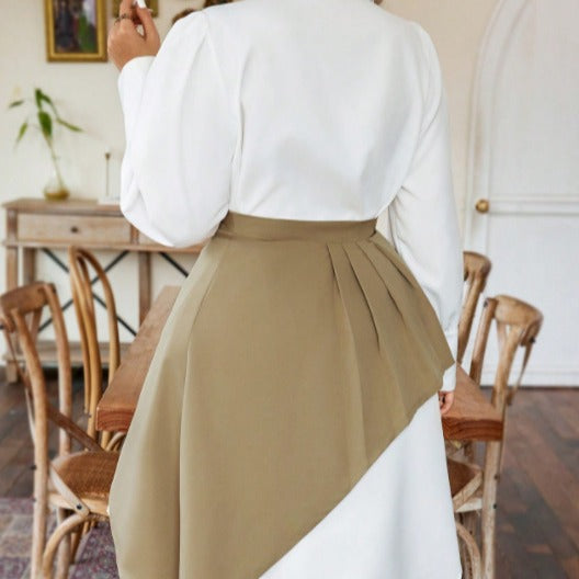 Plus Size Women Shirt Dress Two-piece Set 5