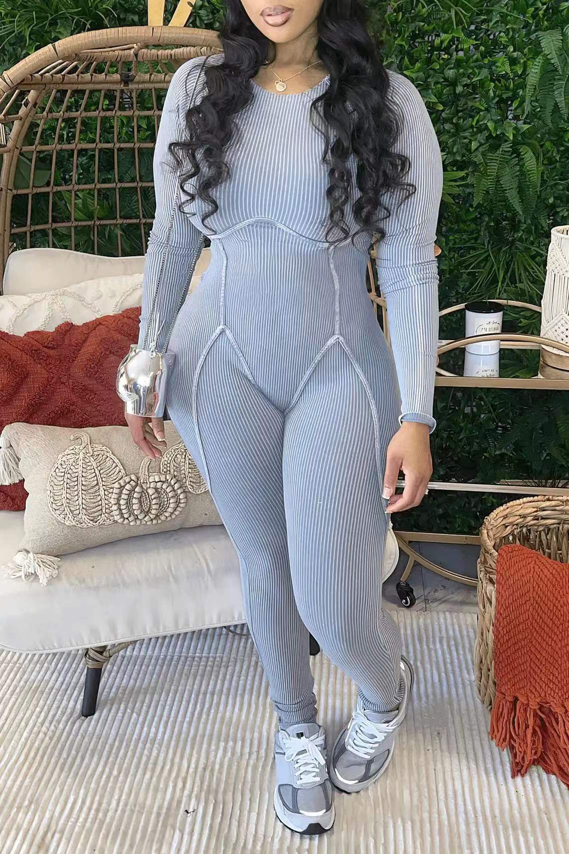 Women Long Sleeve Casual Jumpsuit 3