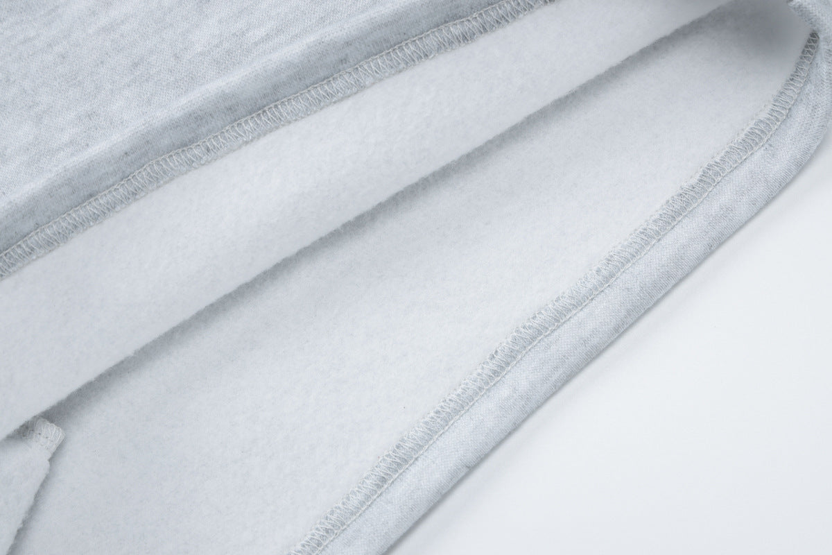 Letter Printed Autumn Winter Women's Long Sleeve Round Neck Top Shorts Fashion Casual Two Piece Set 17