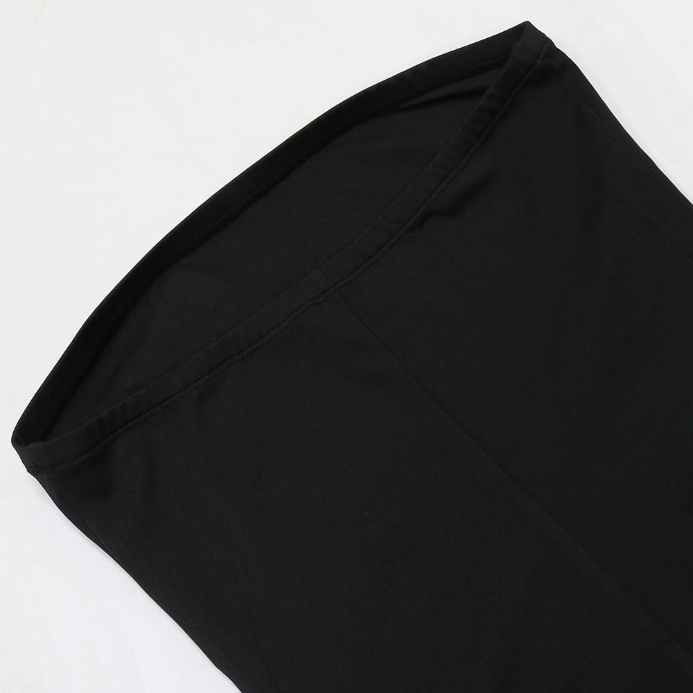 Women Fashion Strapless Slim Bodycon Evening Dress 11