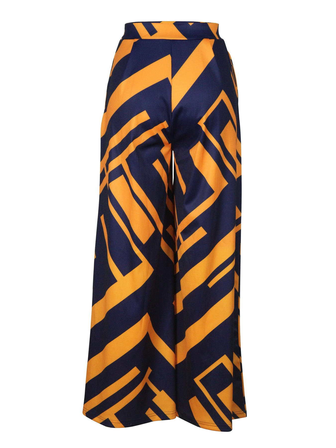 Spring and Autumn Women's Fashionable Loose High Waisted Wide Leg Pants Printed Straight Casual trousers 14