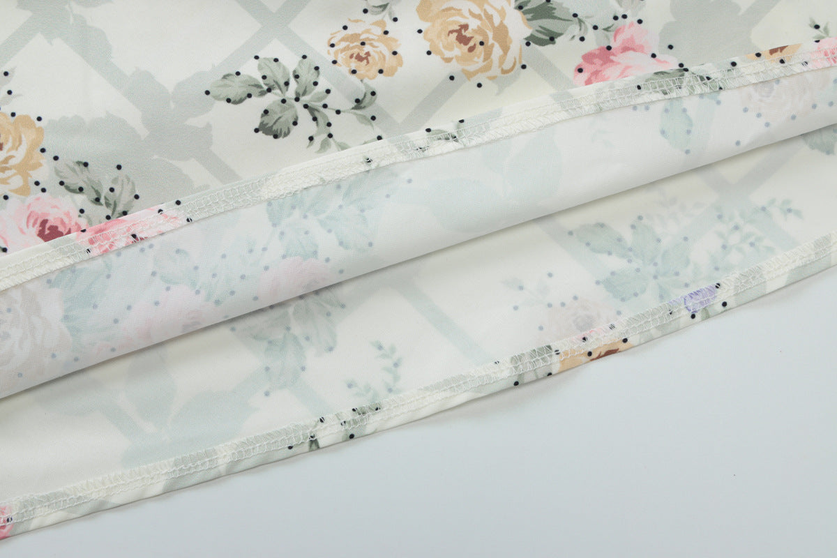 Summer Women's Chic Sexy Slim Waist Floral Strap Dress 13