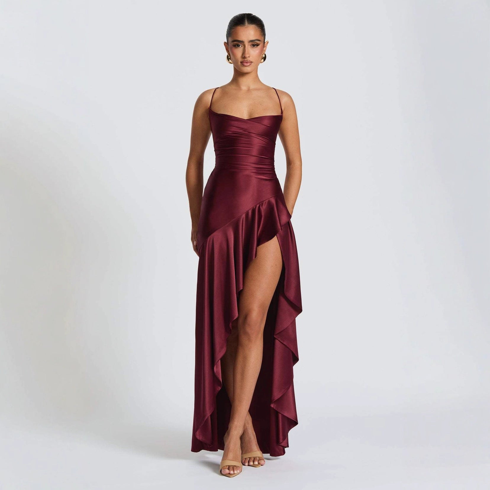 Women Sexy Strapless Maxi Dress 7