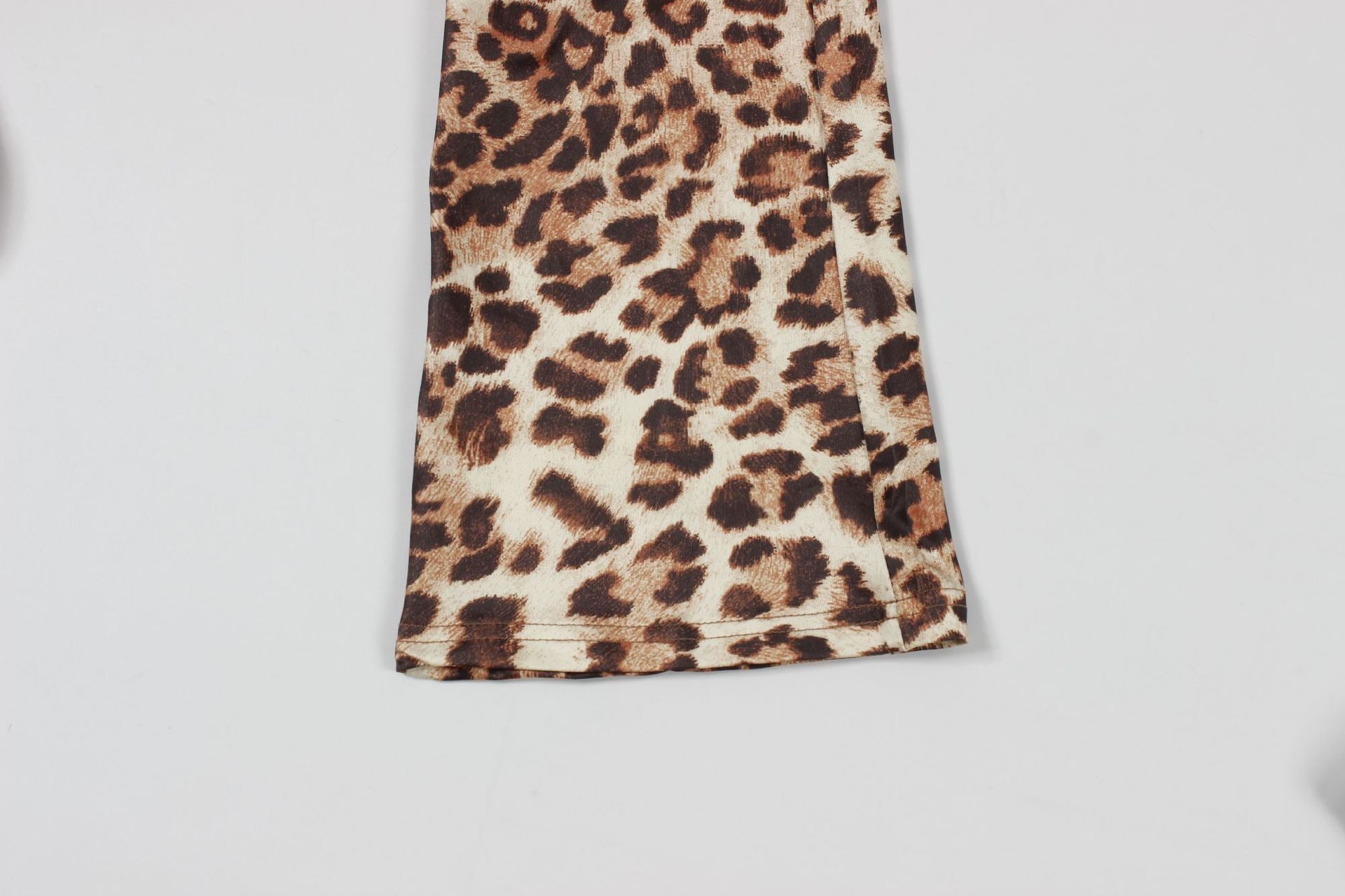 Fashion Slimming Sexy Patchwork Hollow Leopard Print Mesh See-Through Jumpsuit 15